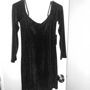 NWT Express Dress Black Sparkle